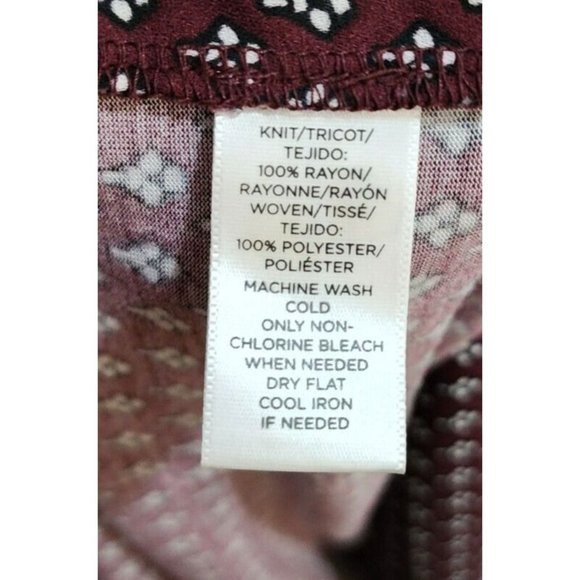 Ann Taylor Loft Women's Sleeveless V Neck Blouse Top Deep Red Polyester Blend M - Picture 6 of 8